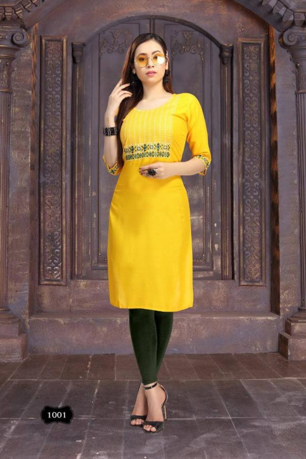 FT Ice Cream Rayon Embroidery Kurti Collection 